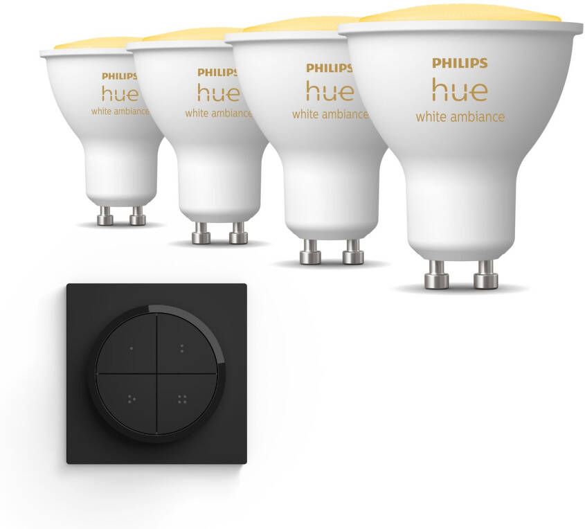 Philips Hue Gu10 White Ambiance Uitbreidingspakket Incl. Tap Dial Switch Zwart