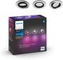 Philips Hue Centura inbouwspot White and Color Ambiance 3-pack aluminium rond Bluetooth - Thumbnail 3