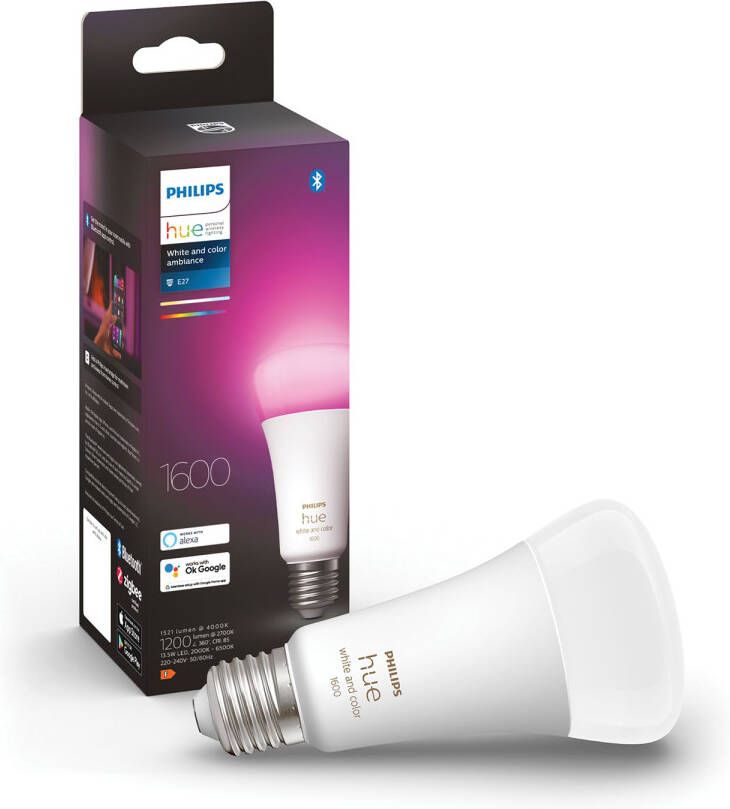 Philips Hue standaardlamp wit en gekleurd 1-pack E27 1600lm