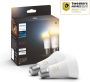 Philips Hue White Ambiance E27 slimme LED-lampen Bluetooth compatibel Pak van 2 - Thumbnail 3