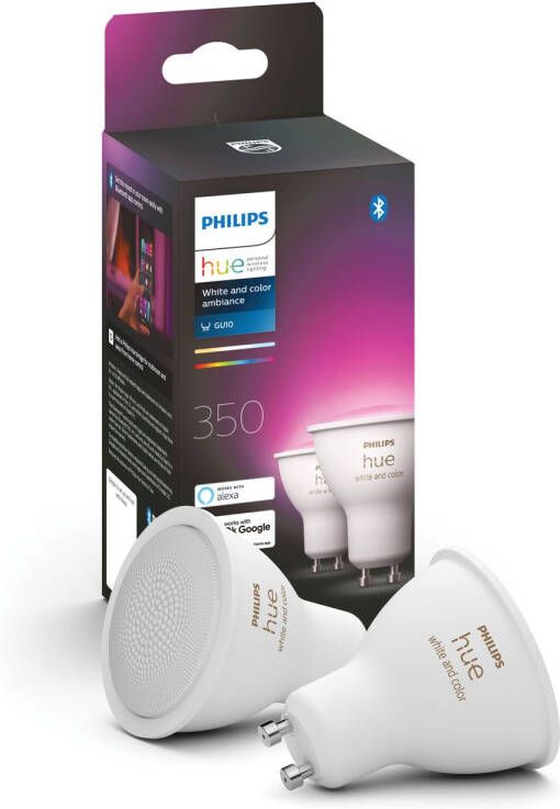 Philips Hue Ledspot Sceneswitch Warm Wit Gu10 4 3w 2 Stuks