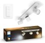 Philips Hue Runner Opbouwspot White Ambiance GU10 Wit 3 x 5W Bluetooth incl. Dimmer Switch - Thumbnail 3