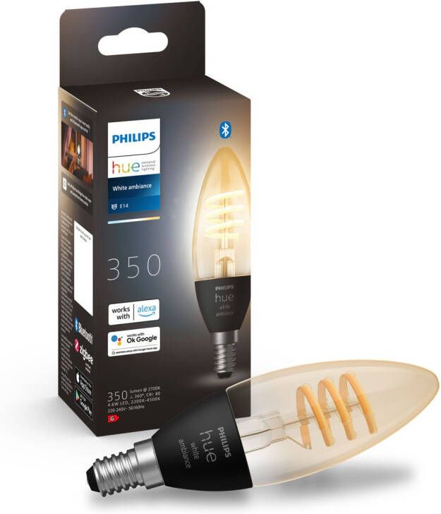 Philips Hue Slimme Ledfilamentlamp Kaars E14 4 6w