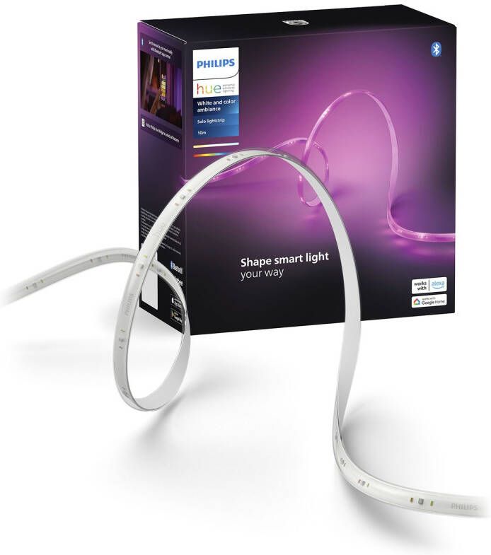 Philips Hue Solo Lightstrip 10 Meter Ledstrip Wit En Gekleurd Licht Led Strip