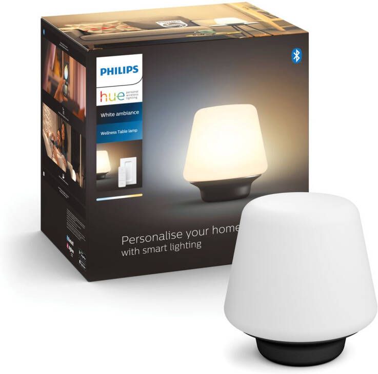 Philips Hue Tafellamp Wellness Zwart 6w Met Hue Dimmer Switch