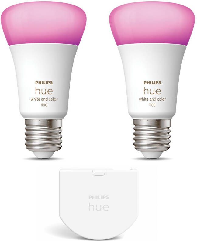 Philips Hue Uitbreidingspakket White and Color Ambiance E27 2 Lampen