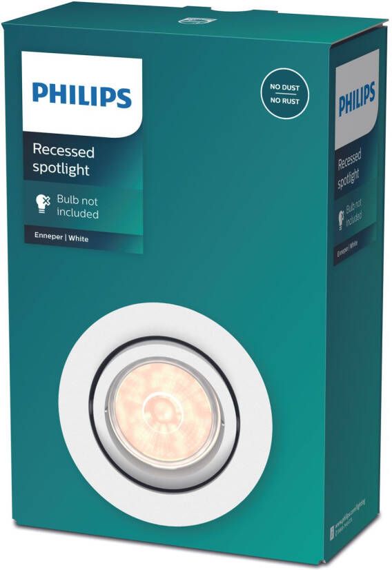 Philips Inbouwspot Enneper Wit ⌀9cm Gu10