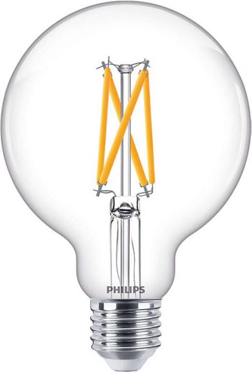 Philips MASTER Value LEDglobe E27 93mm Filament Helder 5.9W 806lm 927 Zeer Warm Wit Beste Kleurweergave Vervangt 60W