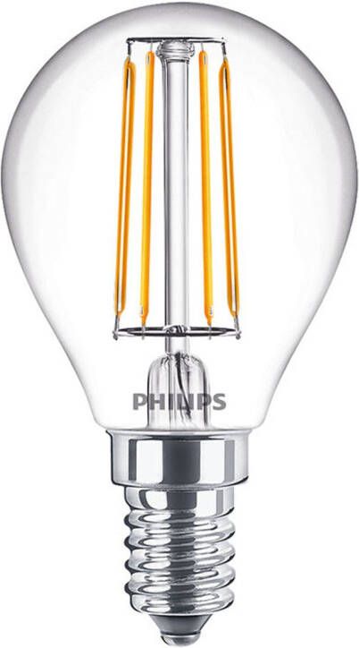 Philips Master Value LEDluster E14 Kogel Filament Helder 3.4W 470lm 927 Zeer Warm Wit Beste Kleurweergave Dimbaar Vervangt 40W