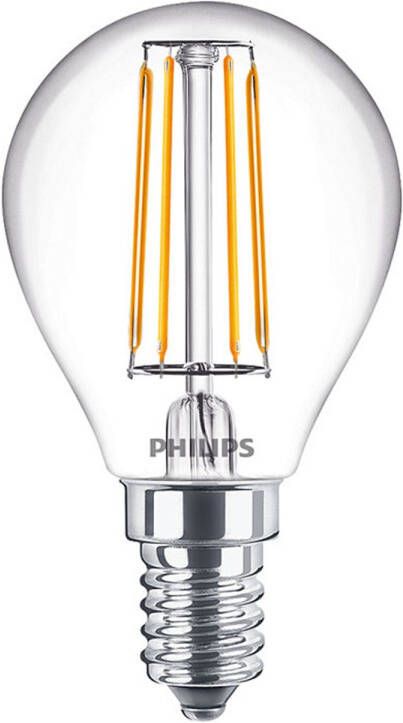 Philips Master Value LEDluster E14 Kogel Filament Helder 3.4W 470lm 927 Zeer Warm Wit Beste Kleurweergave Dimbaar Vervangt 40W