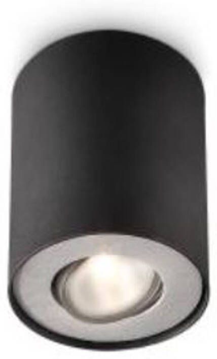 Philips Opbouwspot Pillar Zwart Gu10 20w