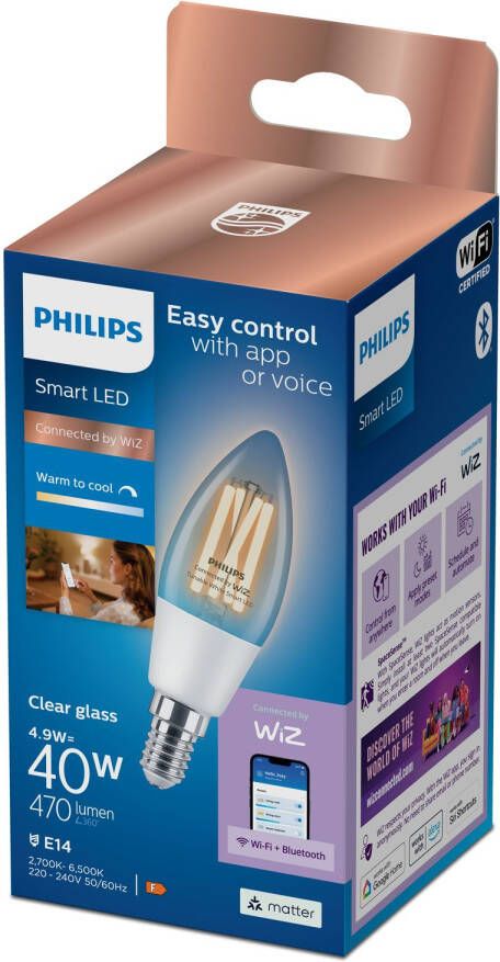 Philips Slimme Ledfilamentlamp C35 E14 4 9w