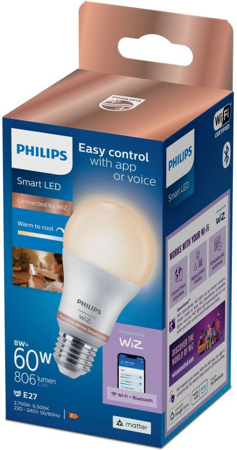 Philips Slimme Ledlamp A60 E27 8w