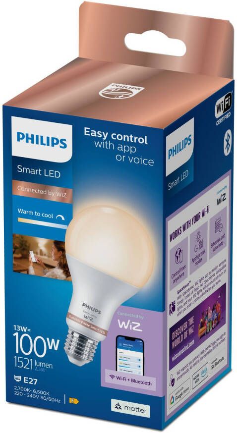 Philips Slimme Ledlamp A67 E27 13w