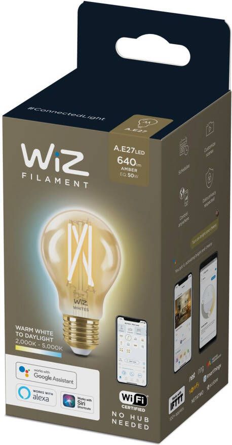 WiZ Filamentlamp Slimme LED Verlichting Warm- tot Koelwit Licht E27 50W Goud WiFi - Foto 3