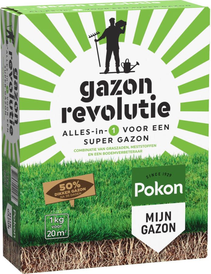 POKON Gazonrevolutie Alles-in-1 Gazonmest 20 m² 1 kg