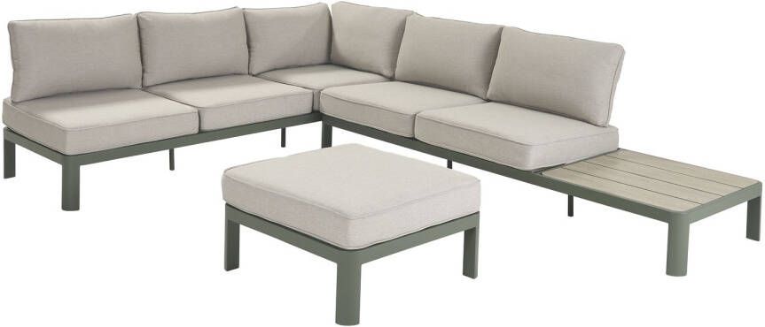 Praxis 3-delige Hoekbank Loungeset Cannes Modulair 6 Personen 222x222cm