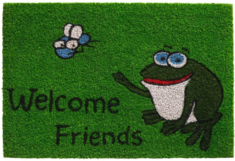 HAMAT Deurmat Welcome friends frog 40x60cm