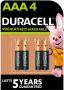 Coppens Duracell Rechargeble Stay Charged AAA HR03 900mAh blister 4 stuks - Thumbnail 4