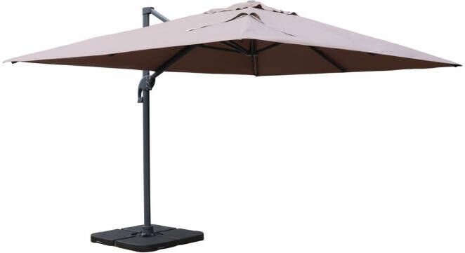 Praxis Easywind Zweefparasol Windbestendig 3x4m Belveo Mistral Taupe