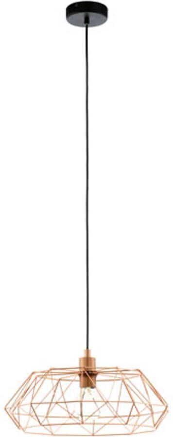 Eglo Vintage Carlton 2 Hanglamp 1 Lichts Ø455 mm. Koper Zwart - Foto 5