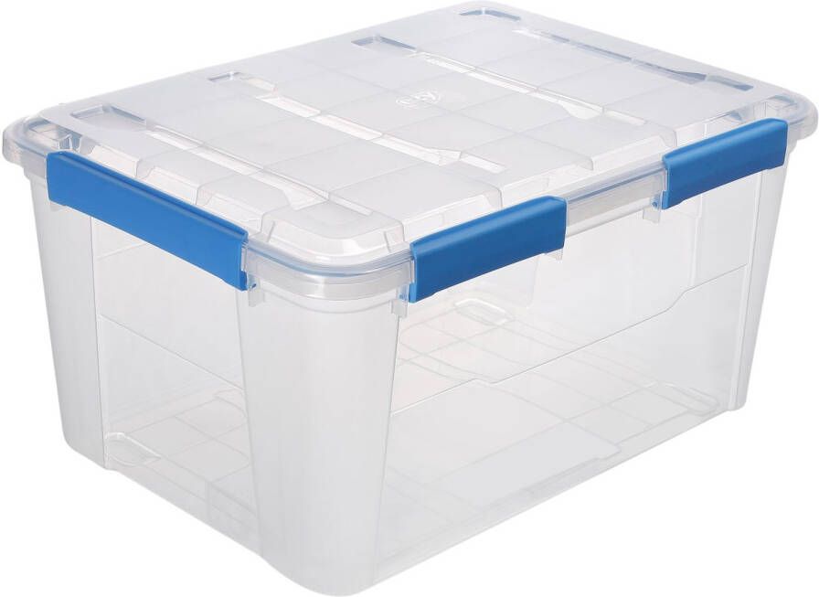 Praxis Ezystorage Opbergbox Waterproof Met Deksel En Grip Kliksluitingen 75l