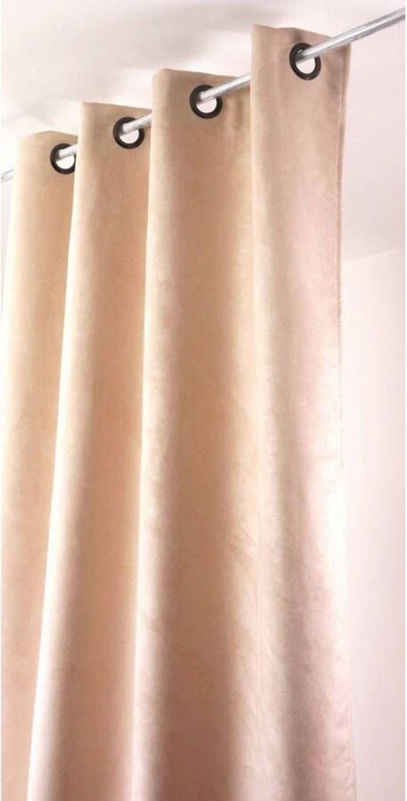 Praxis Gordijn Lichtdoorlatend Sweet Suède Beige Ringen 145 X 260 Cm