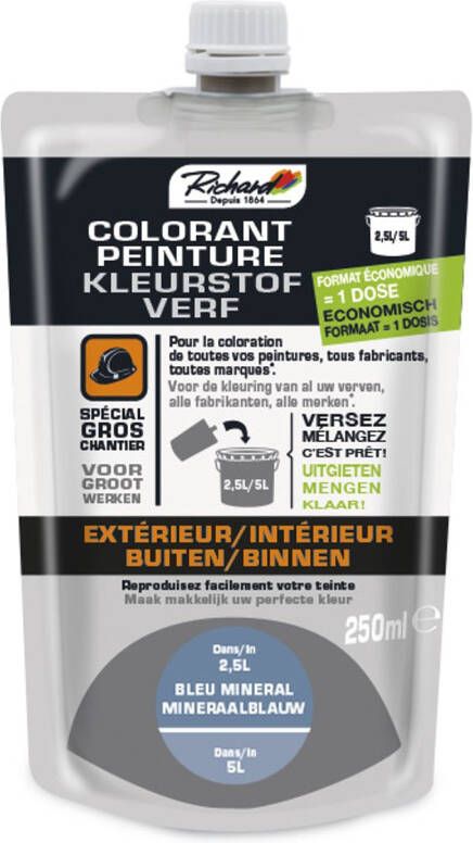 Praxis Kleurstof Voor Verf Richard Doypack Minerale Blauw 250ml