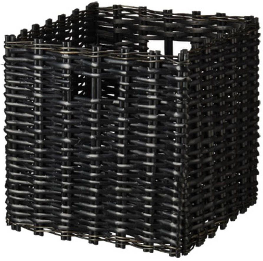 Praxis Opbergbox Wicker Zwart 31cm