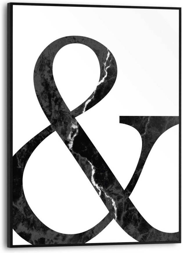 Praxis Schilderij Ampersand Zwart-wit 30x40cm