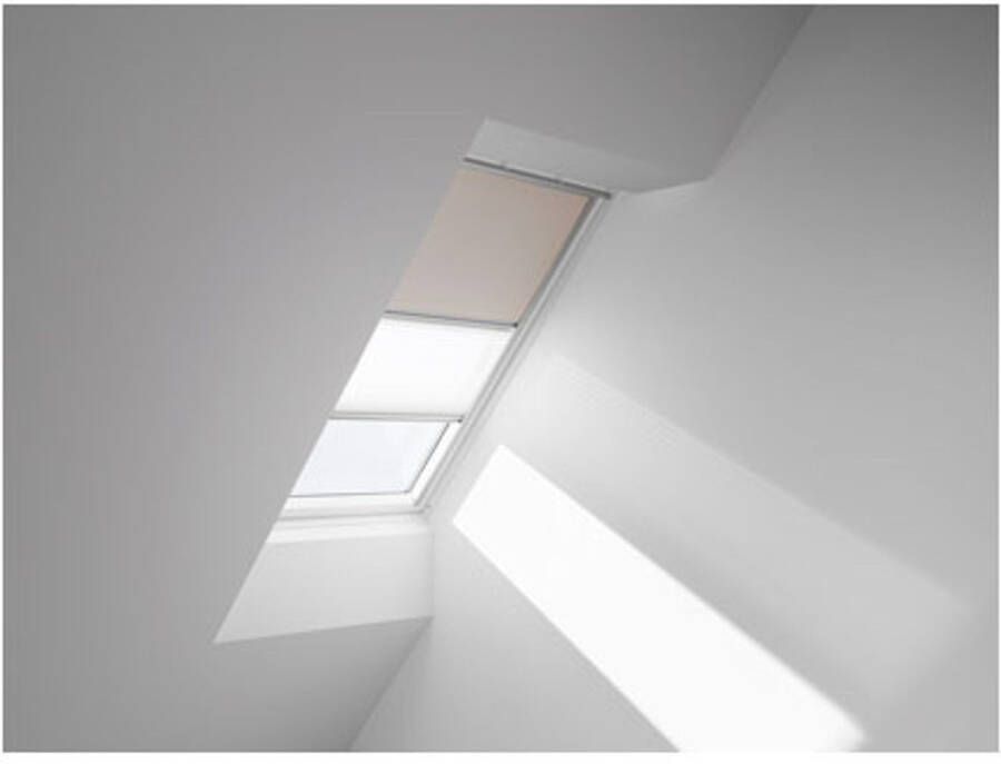 Praxis Velux Verduisterend Rolgordijn Met Plisse Dfd Fk06 1085s Beige Wit