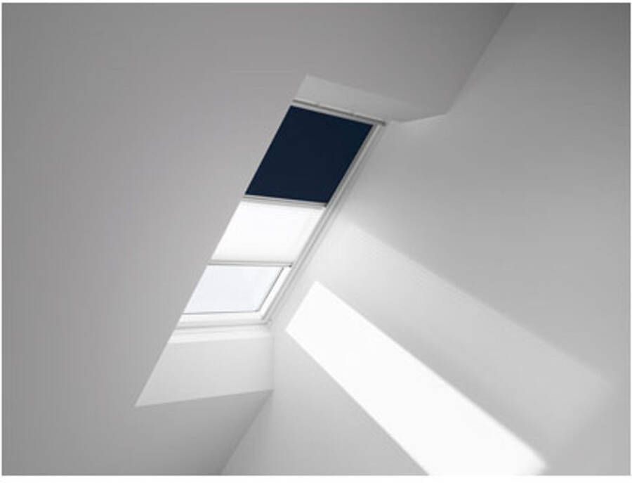 Praxis Velux Verduisterend Rolgordijn Met Plisse Dfd Fk06 1100s Donkerblauw