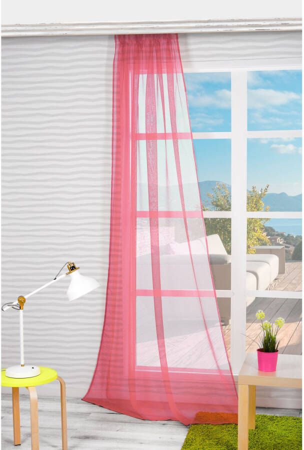 Praxis Vitrage Dolly Fuchsia 140 X 250 Cm