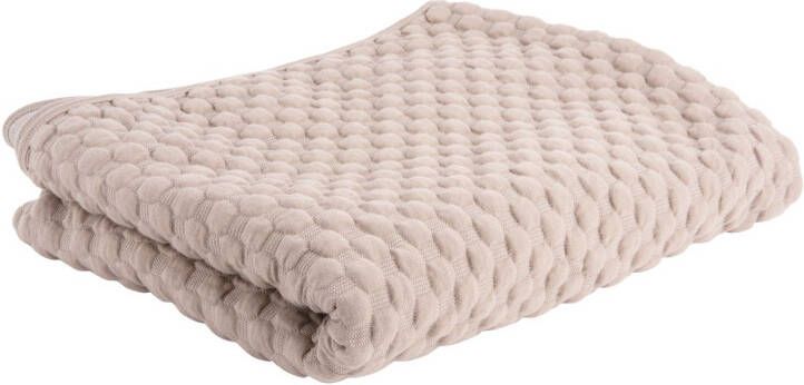 Present time Plaid Bubbles Quilted 170 x 130cm Zandbruin