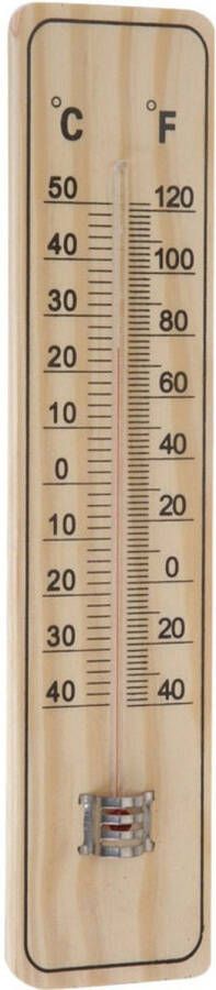 Pro Garden Binnen buiten thermometer hout 22 5 x 5 cm Temperatuurmeters - Foto 2