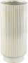 PTMD COLLECTION PTMD Eviera Pearl shiny glazed ceramic pot ribbed round - Thumbnail 4