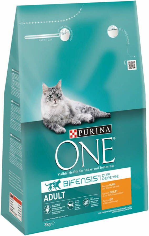 ONE Adult Kip en Rijst Kattenvoer Kip 6 kg