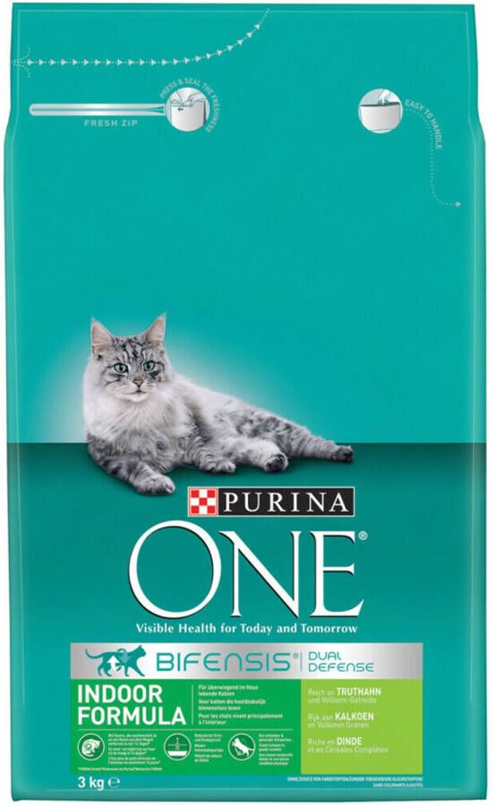 Purina One Indoor Kalkoen 4 X 3 Kg Voordeelverpakking