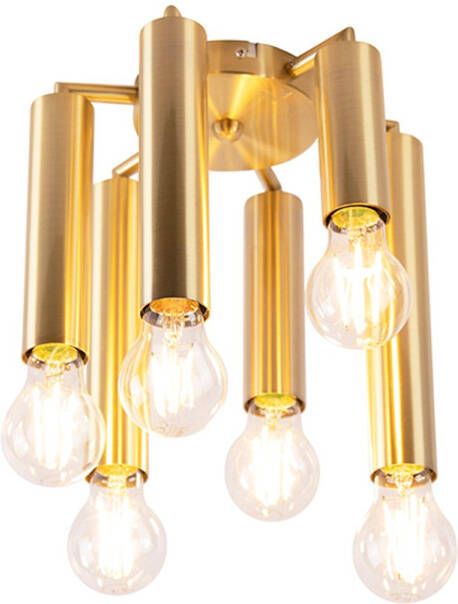 QAZQA Plafondlamp tubi Goud messing Art Deco D 250mm