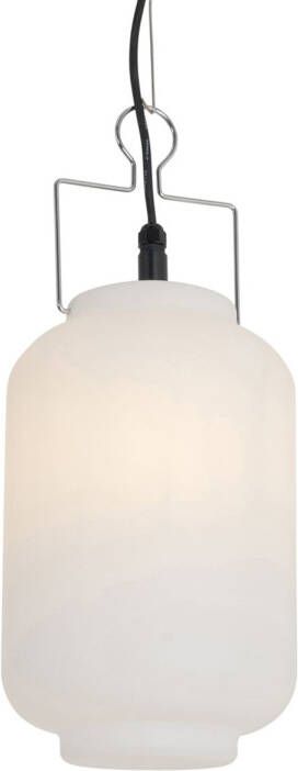 QAZQA Buiten Hanglamp Wit 20 Cm Met Stekker Ip44 Pion