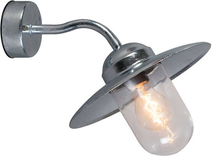 QAZQA Wandlamp buiten munich Grijs Landelijk L 200mm