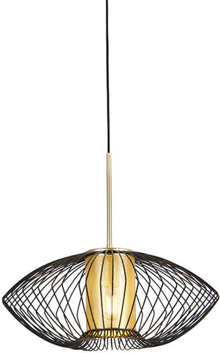 QAZQA dobrado Hanglamp 1 lichts Ø 50 cm Goud messing