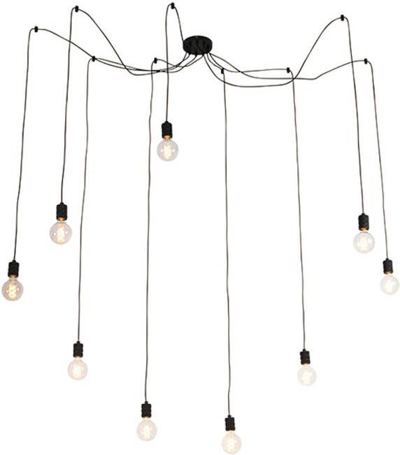 QAZQA cavalux Hanglamp 9 lichts Ø 55 cm Zwart