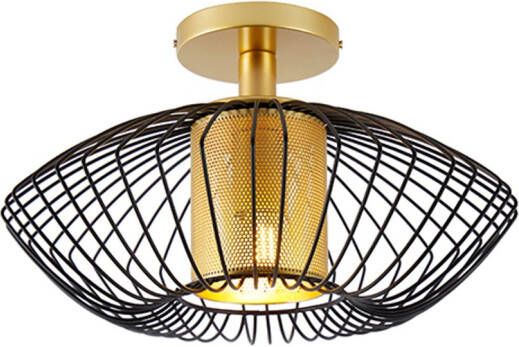 QAZQA Plafondlamp dobrado Goud messing Design D 40cm