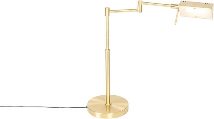 QAZQA Design Tafellamp Goud Incl. Led Met Touch Dimmer Notia