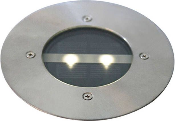 QAZQA tiny Moderne LED Grondspot 1 lichts Ø 120 mm Staal Buitenverlichting