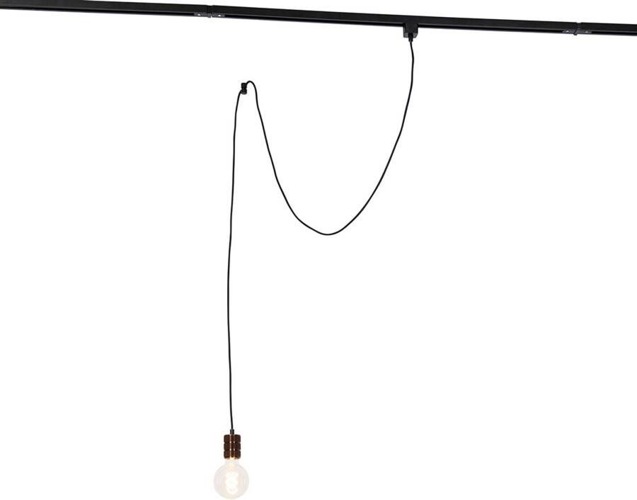 QAZQA Hanglamp Met Rail Ophanging Donkerbrons Iconic Cavalux