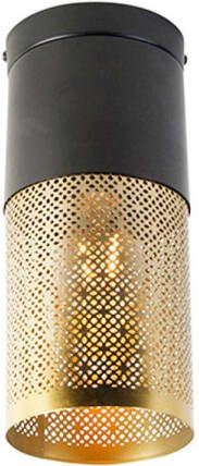 QAZQA Plafondlamp raspi Goud messing Industrieel D 12.5cm