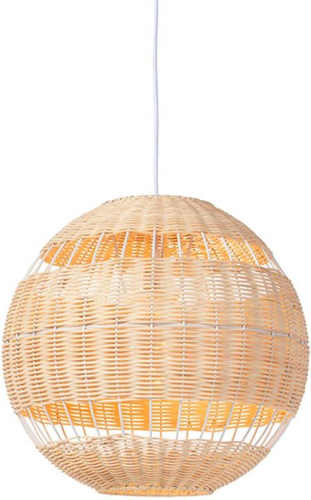 QAZQA Hanglamp rattan hl Bruin Art Deco D 400mm