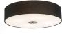 QAZQA Landelijke Plafondlamp Zwart 50 Cm Drum Jute - Thumbnail 2